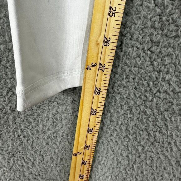 Nicole Miller pants XS black white active leggings sheer mesh panel gym running - Picture 2 of 6